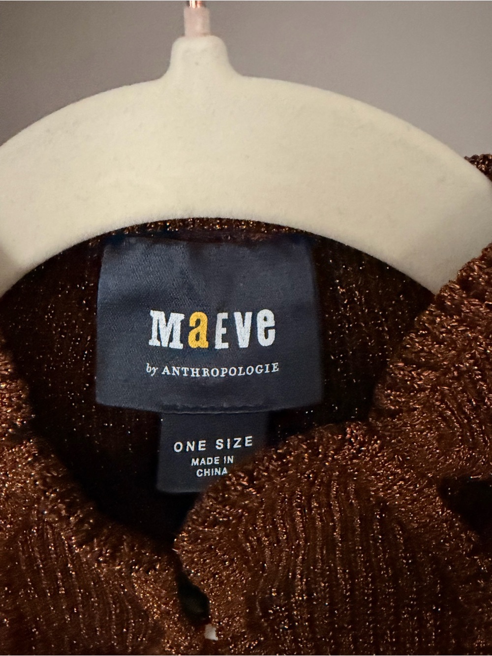 Maeve Bronze Knit Cropped Cutout Sweater - Picture 3 of 4